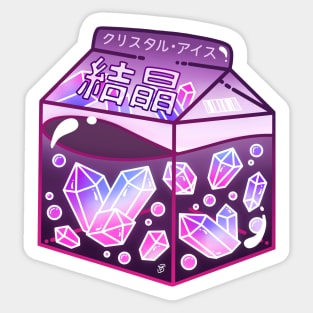 Crystal Ice Milk Carton Sticker